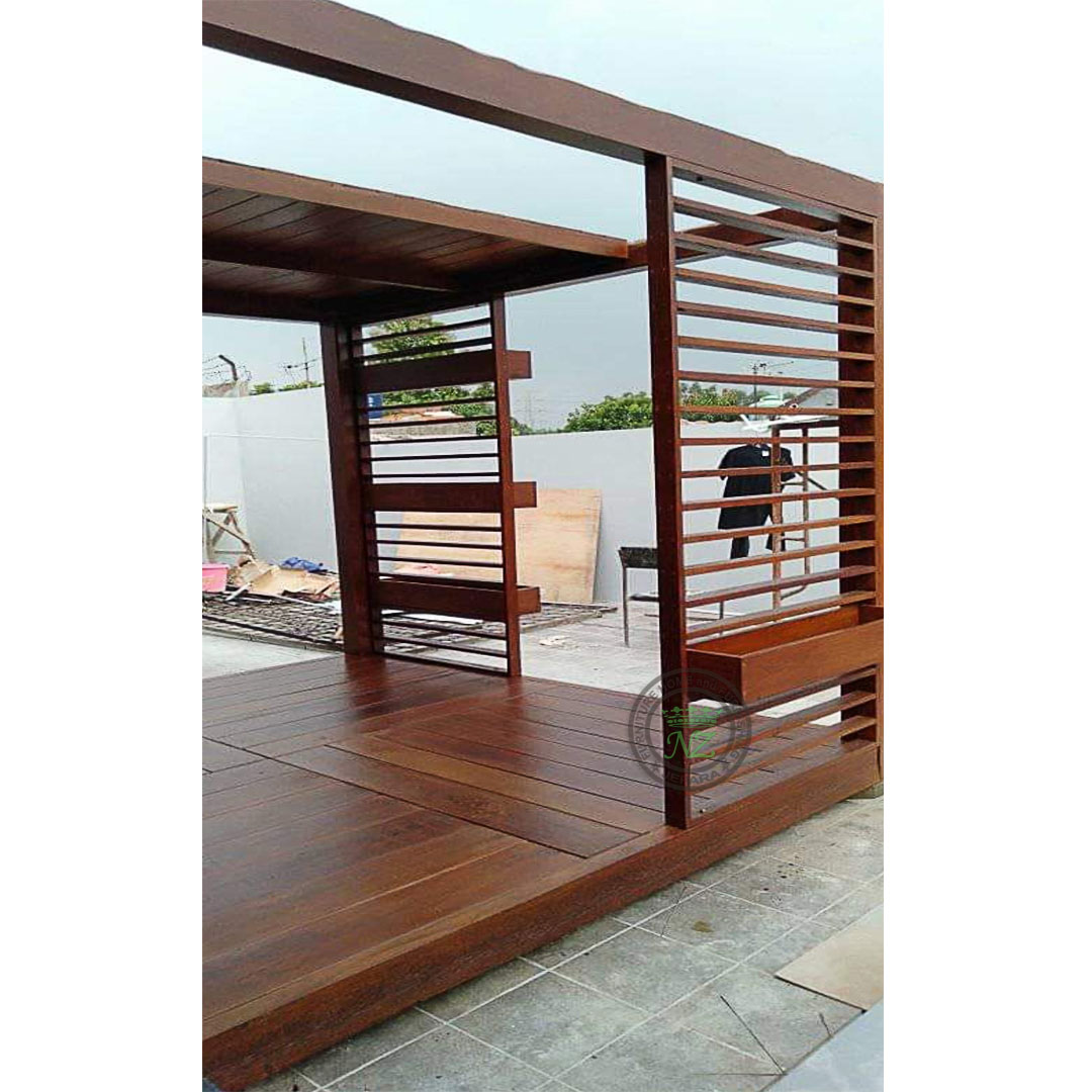 pergola kubus kayu jati