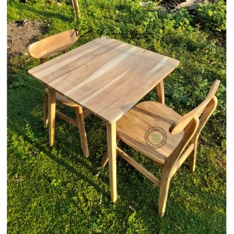Set Meja Kafe Kursi Ropan Unfinishing