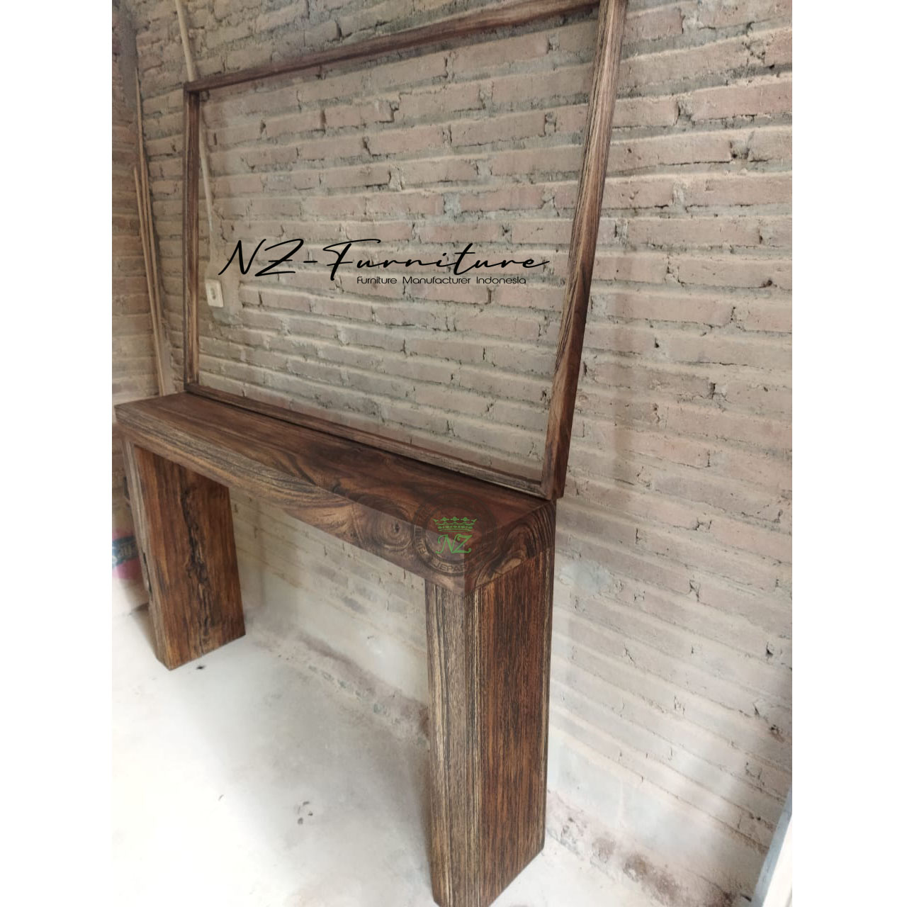 Meja Konsul Rustic Kayu Jati Solid