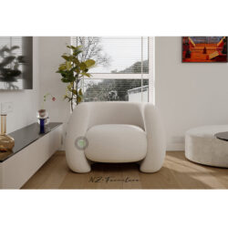 Sofa Bouclé Armchair Cream